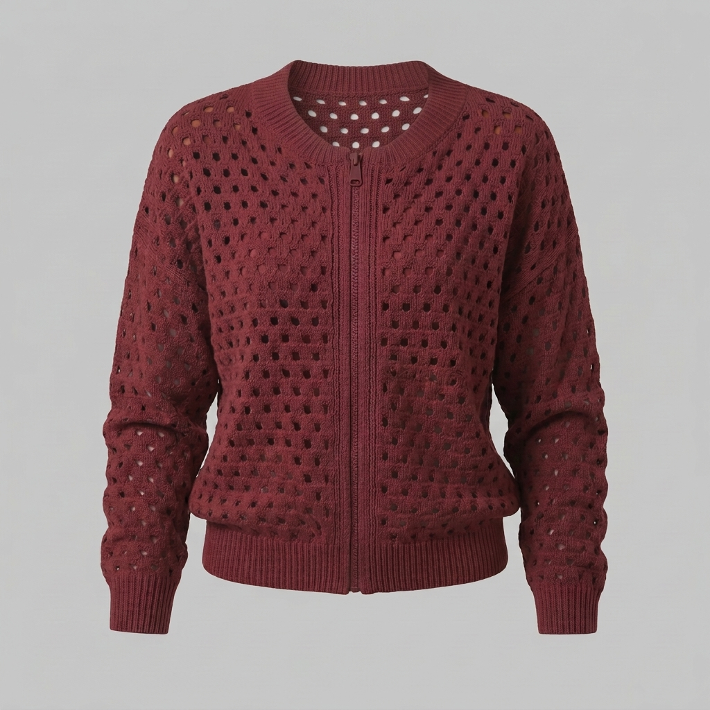 GWENDOLINE VESTE EN TRICOT AJOURÉ