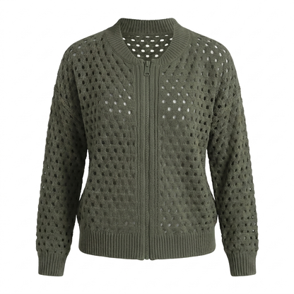 GWENDOLINE VESTE EN TRICOT AJOURÉ