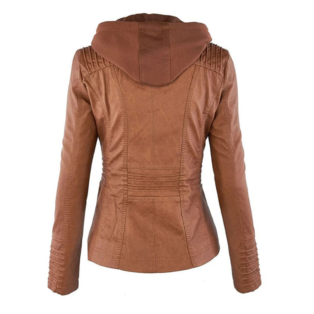 Veste à capuchon camel, vue de dos
