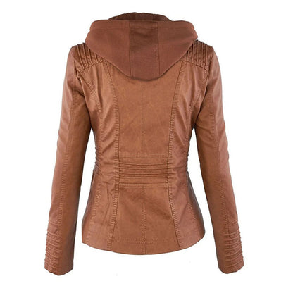 Veste à capuchon camel, vue de dos